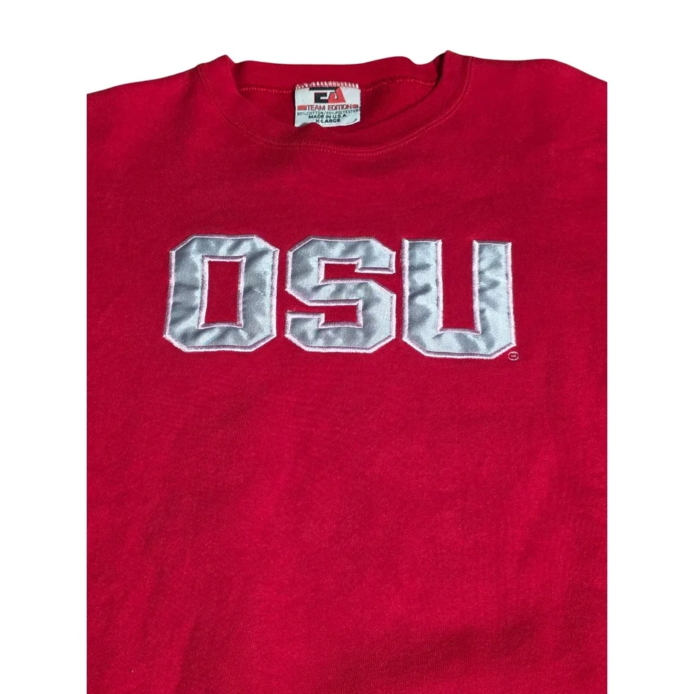 Vintage Team Edition OSU Ohio State Buckeyes Sweatshirt Red XL Made in USA